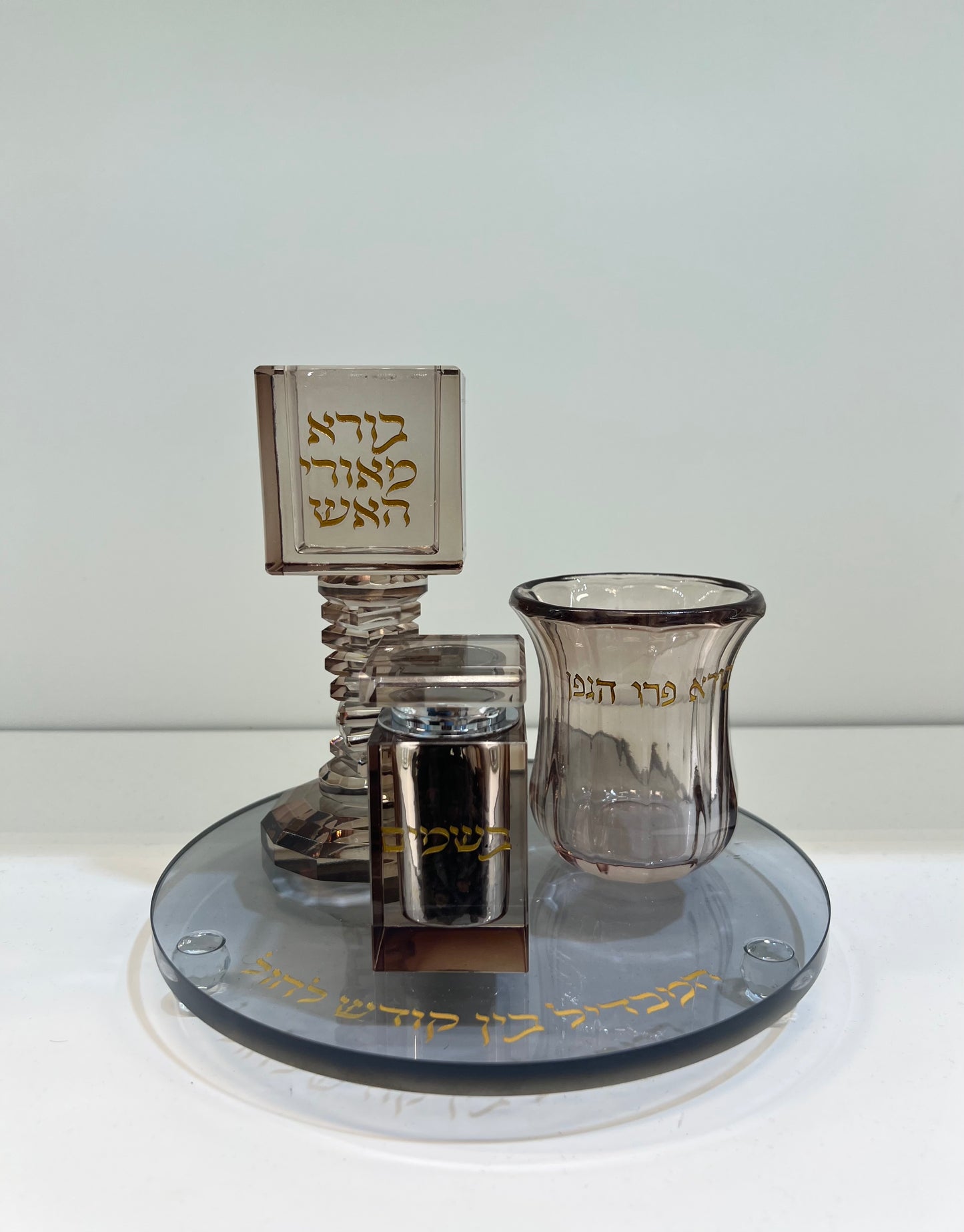 סט הבדלה מהודר - דגם עגול