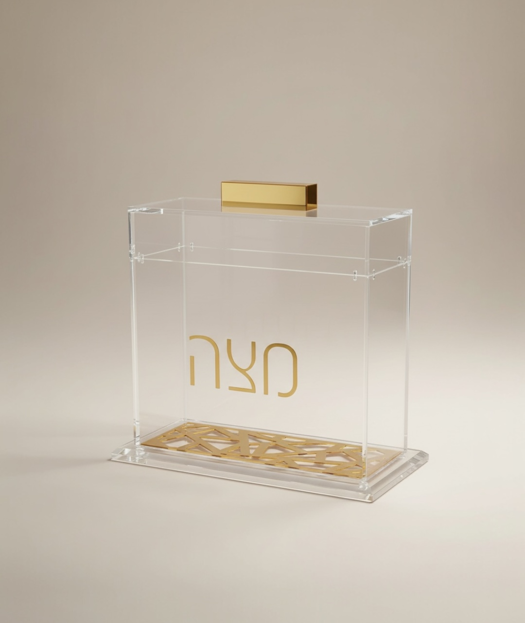 מארז קערת הפסח ומעמד למצה - זהב