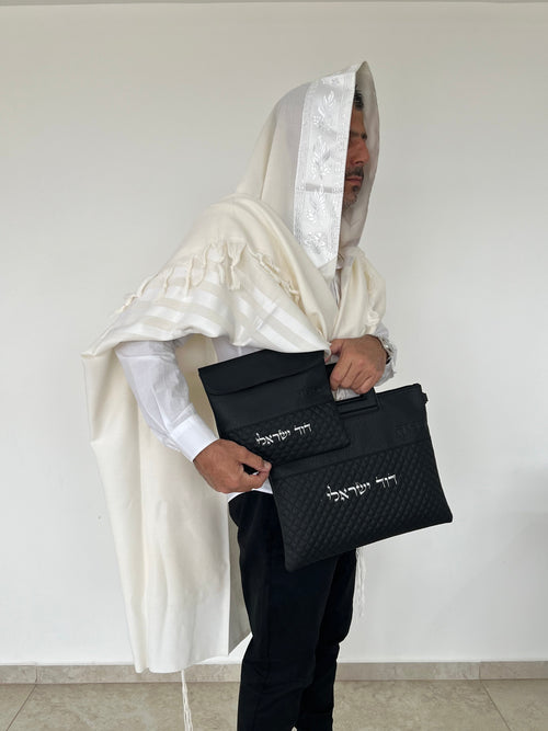 תיק טלית ותפילין - דגם דמוי עור
