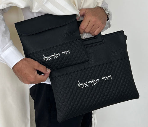 תיק טלית ותפילין - דגם דמוי עור