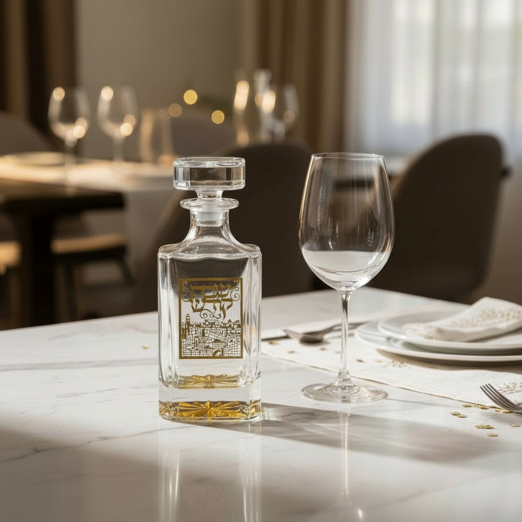 בקבוק יין קריסטל - פלקטה ירושלים