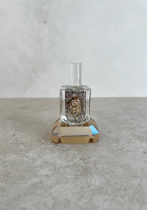 סביבון - שקוף עם בסיס זהב